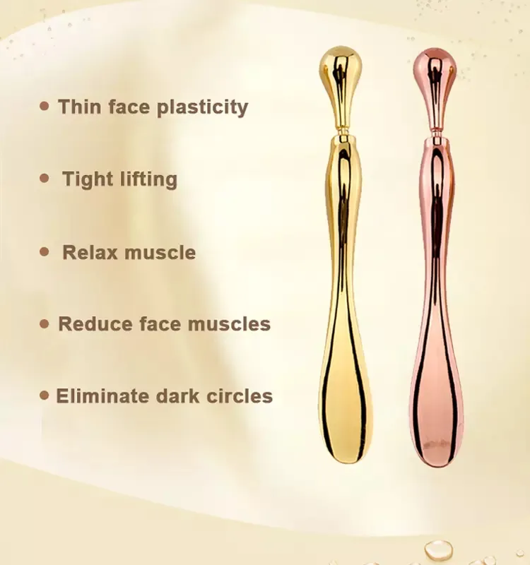Eye Cream Stick Roller For Face Metal Spatula Puff Applicator Eye Cream Massager Facial Cream Massage Sticks Eye Metal Makeup Spatula Eye Wand 10cm – image 6