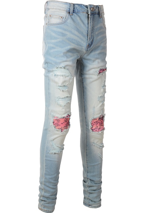 Title 3, Jeans Męskie High Street Paisley Jasny Kolor St...