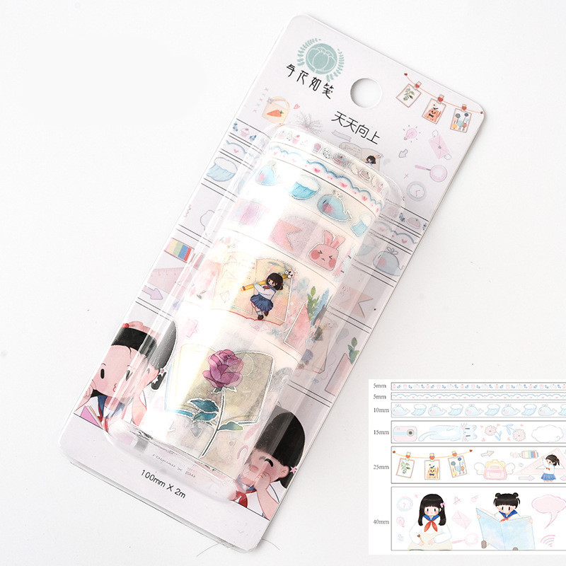 Hot Stamping Multiple Pack Combination Pocket Tape Creative Washi Paper