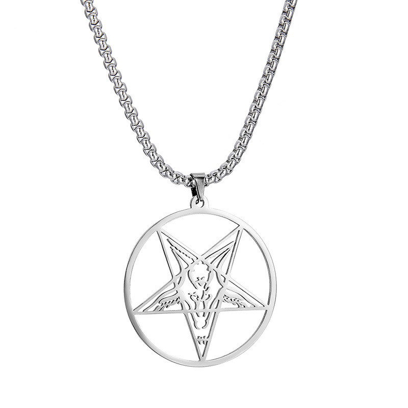Animal specimen pentagram animal ram antelope skull metal