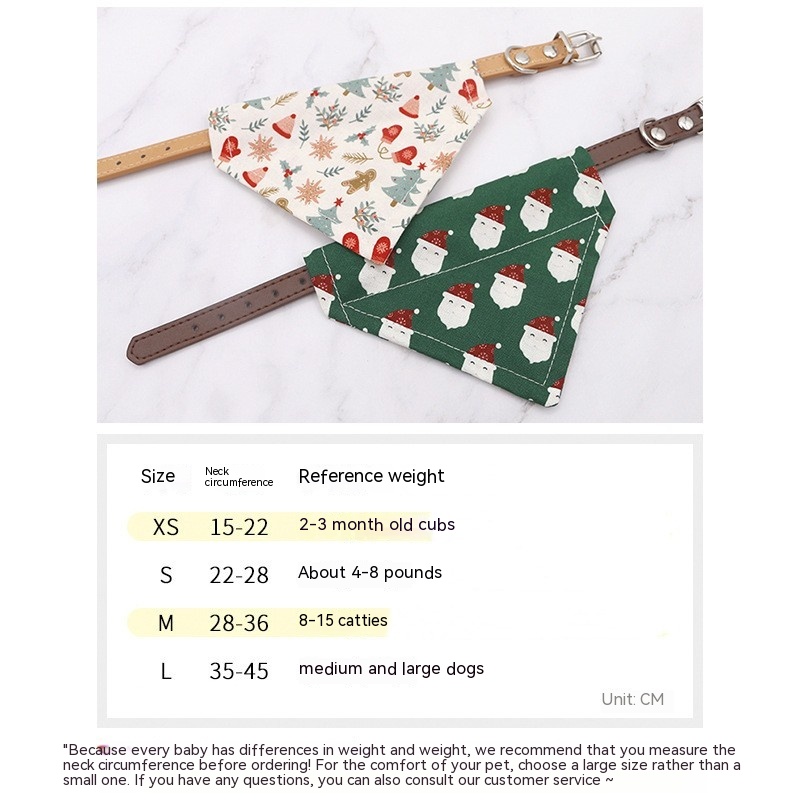 Pet Supplies Dogs And Cats Cartoon Cotton Triangular Binder - Image 5