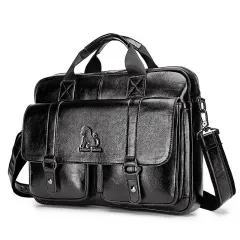 Business Casual Large Capacity Handbag Crossbody - Black - View 1