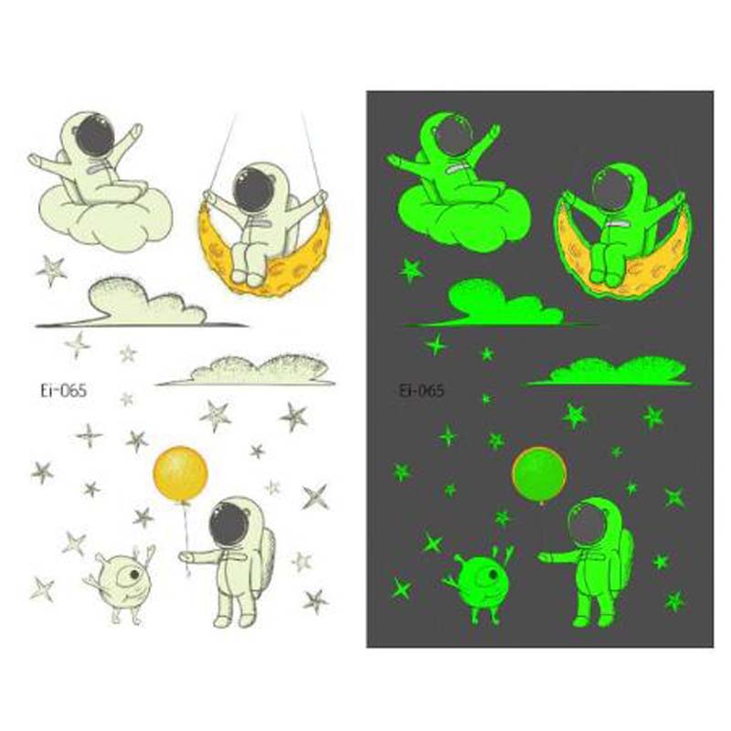 Title 12, Waterproof kids aerospace luminous tattoo stickers