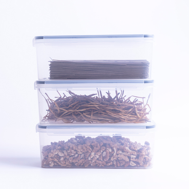 Refrigerator Plastic Noodle Storage Box With Cover Transparent Extension With Cover