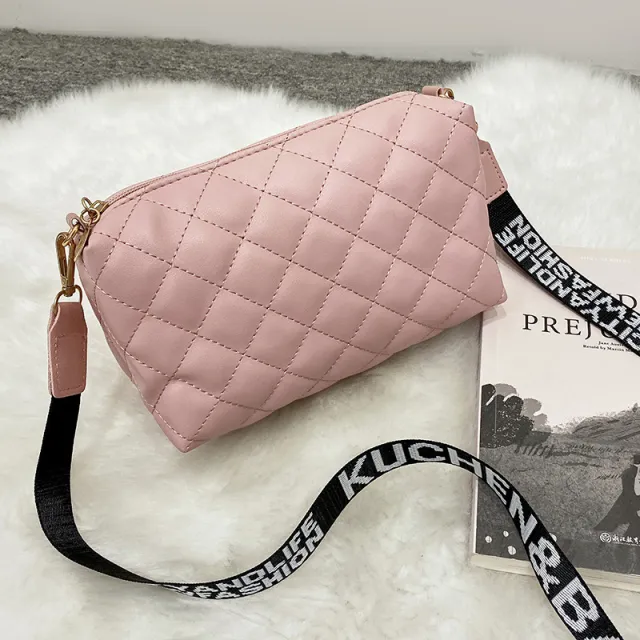 Letter Small Square Bag One Shoulder Crossbody Pink - Shop at LoveMi