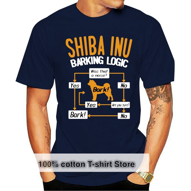 Title 8, Shiba Inu Barking Logic Herren T-Shirt mit kurz...