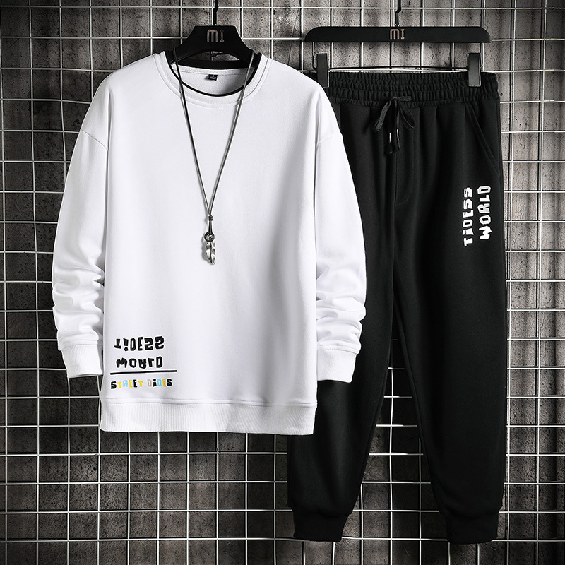 Title 10, Mens Fashion Alphabet Round Neck Sweater Casua...