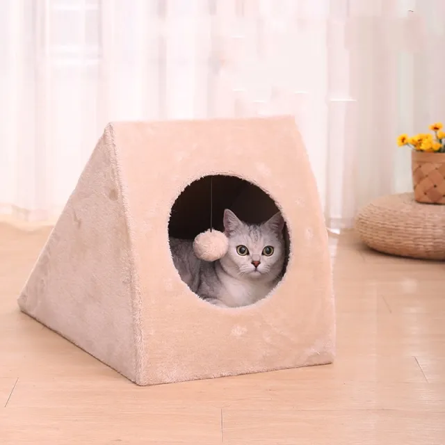 Closed Type Warm Cat House In Winter Cats Nest Triangle - Shop at LoveMi