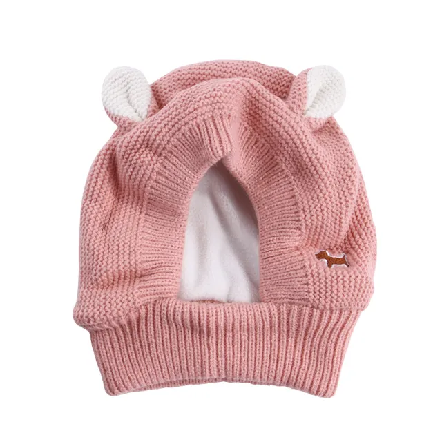 Knitted Large Dog Golden Retriever Warm And Windproof Hat Pink - Shop at LoveMi