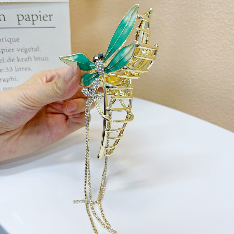 Elegant Temperament Dragonfly Grab Clip Female High-end Hairpin — foto 2