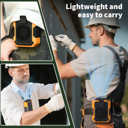 USB Rechargeable Waist-Mounted Fan & Power Bank Combo For On-the-Go Cooling