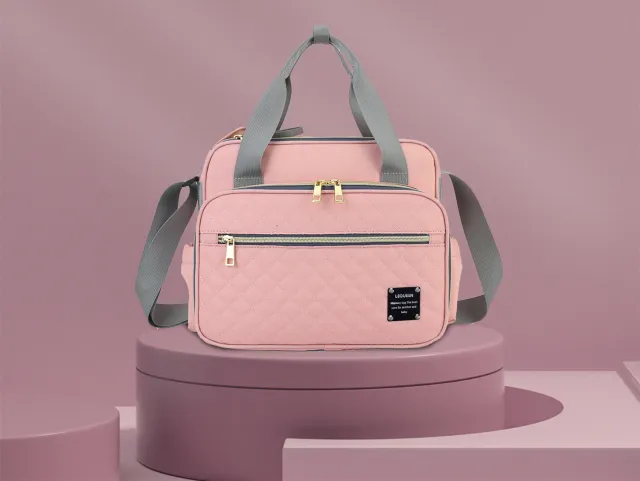 Fashion Large Capacity Waterproof Shoulder Crossbody Bag Pink - Shop at LoveMi