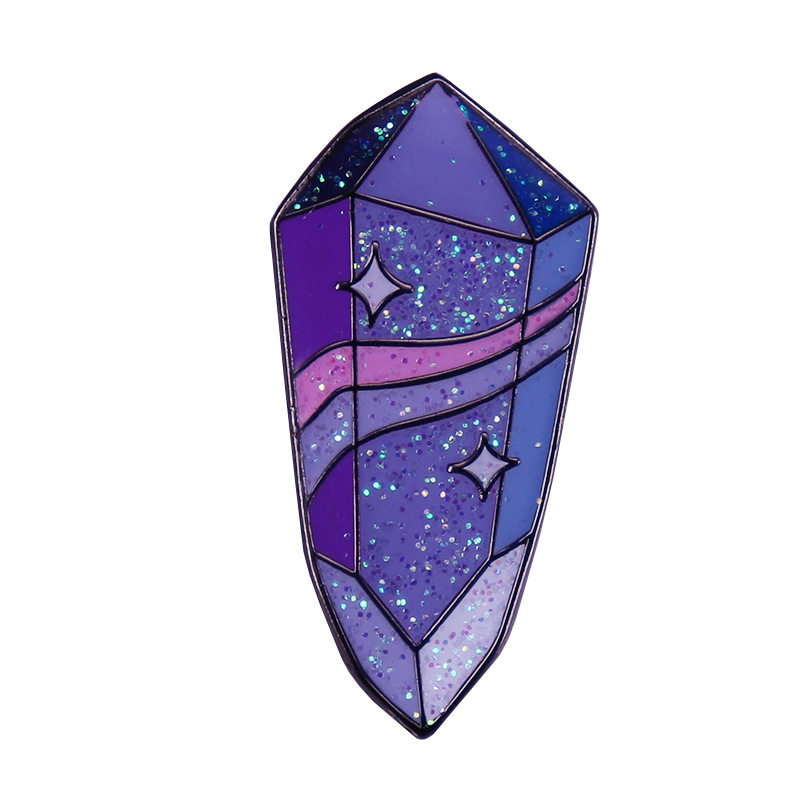 Amethyst Shaped Brooch Jacket Jeans Fashion Jewelry — view 2