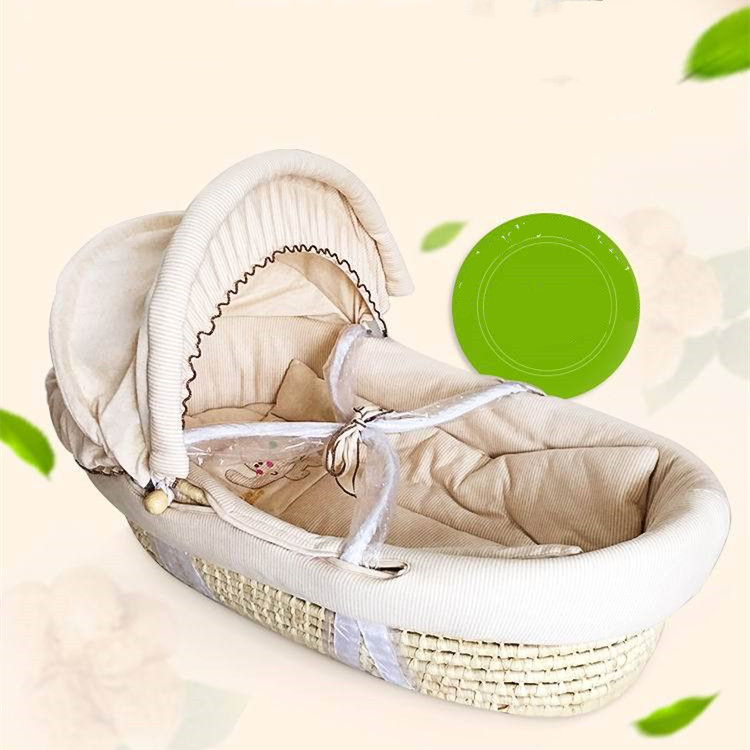Portable Baby Basket Woven Crib