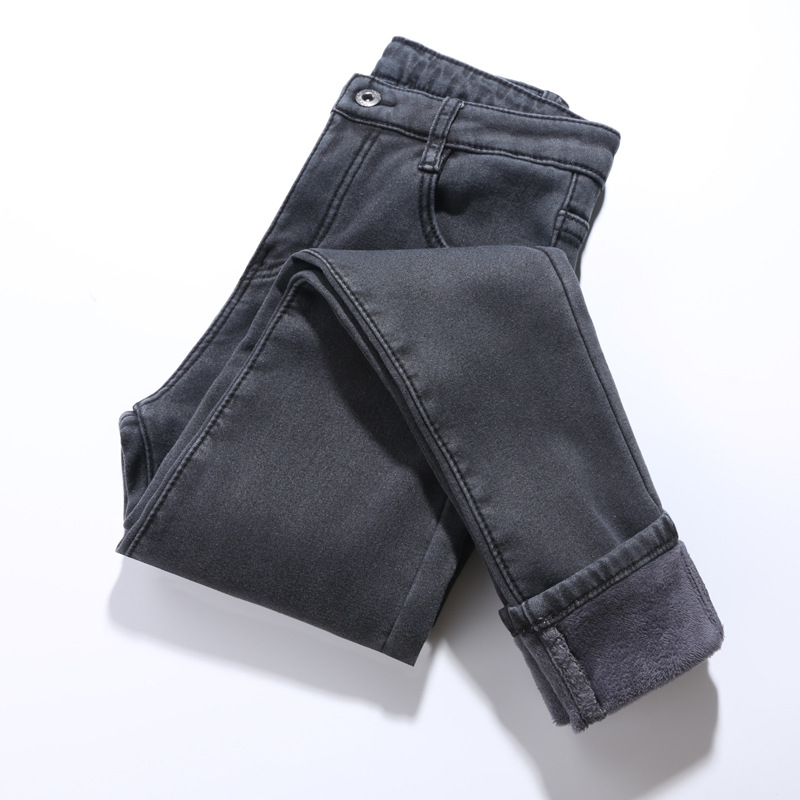 Title 5, Damen Jeans mit hohem Bund, Temperament, Elasti...