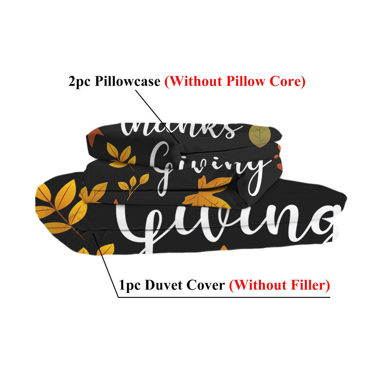 3Pcs Vintage Autumn Bedding Sets Maple Leaf Duvet Cover Sets Thanks Giving... 5