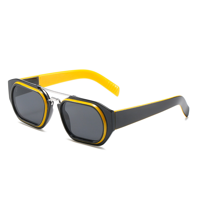 Yellow and black frame grey