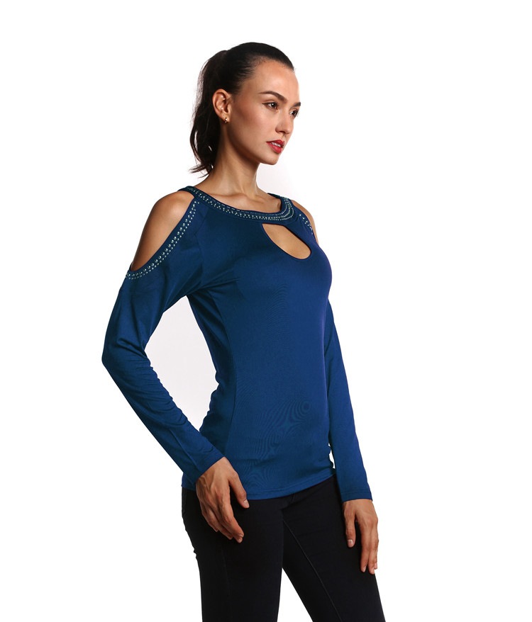 Title 3, Round Neck Long Sleeve Strapless Sexy Slim Slim...