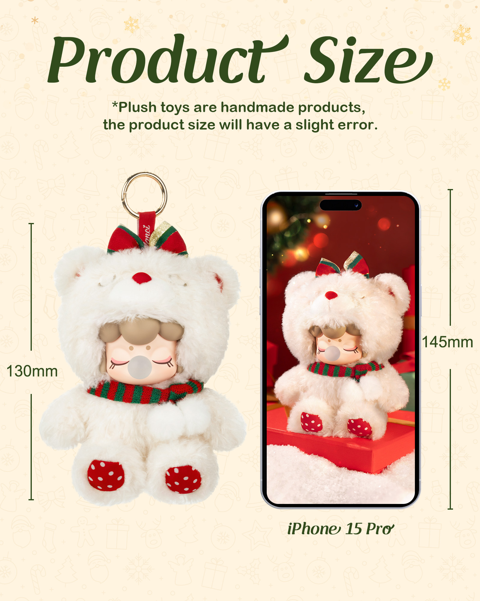Rolife Nanci Christmas Bear Plush Pendant MN002