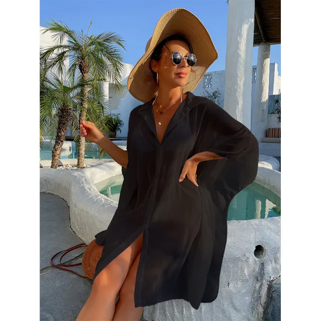 Loose All match Single breasted Sunscreen Jacket Black - Shop at LoveMi
