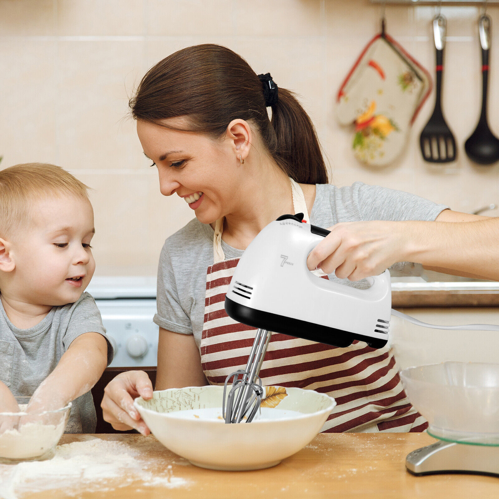 Electric Handheld Whisk 7 Speed Hand Mixer Kitchen Egg Beater Cream Cake Blender — image 11