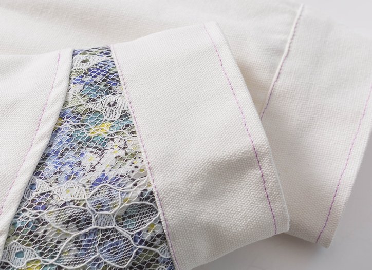 Lace Splicing Color Jacket Male Design Sense