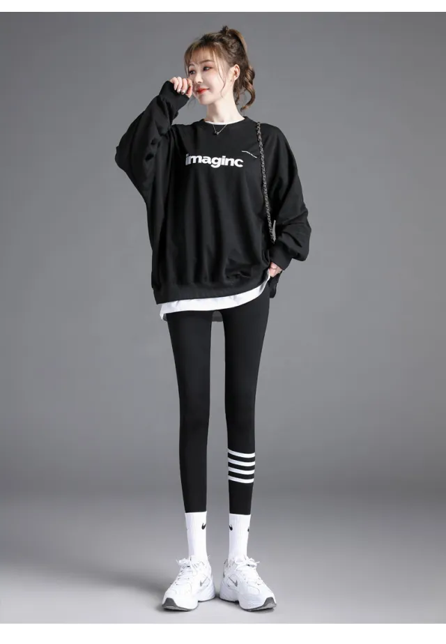 Shark Pants Women Wear Thin Black Leggings Spring And Autumn Five point Tight Cycling Shorts Black - Shop at LoveMi