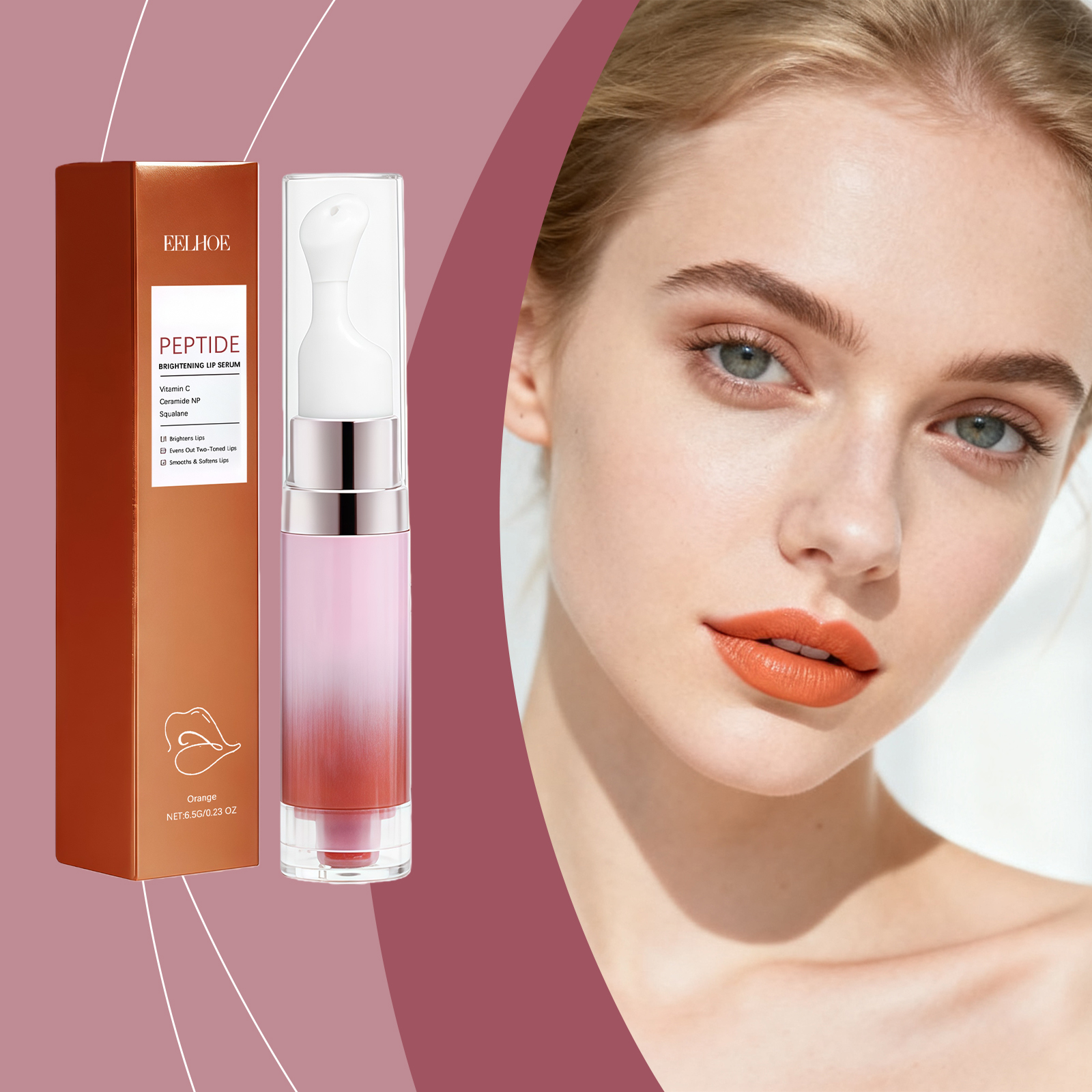 Skin Brightening Moisturizing Lip E Ssence  Orange  6.5g 1 Box — photo 9