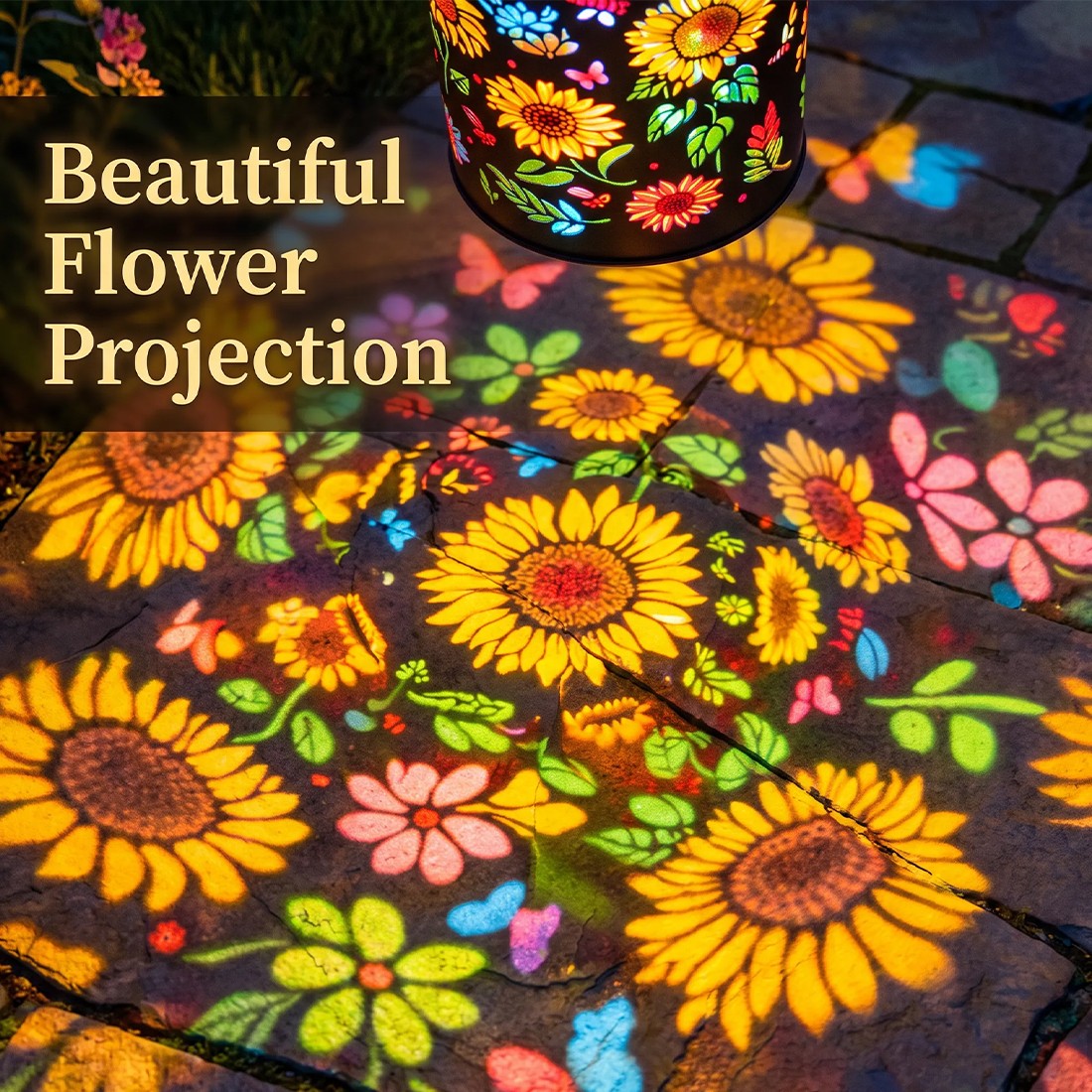 Sunflower Solar Lantern Outdoor Waterproof Hanging Light