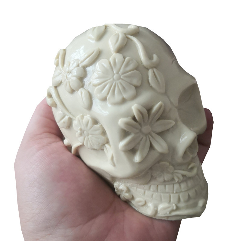 Title 4, Skull Mousse Cake Silicone Mold Candle Aromathe...