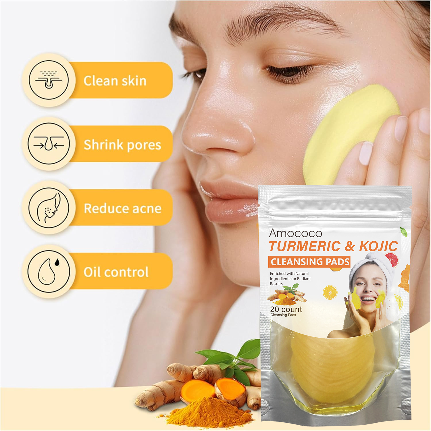 Only Supports Self Pickup With Waybill Amococo Turmeric & Kojic Cleansing Pads... 3