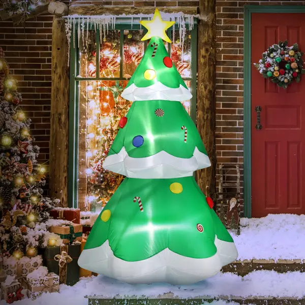 6.9ft Christmas Tree With 4 LED Light