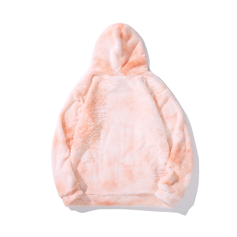 Title 3, New Pullover Tie-dye Plush Hooded Sweater