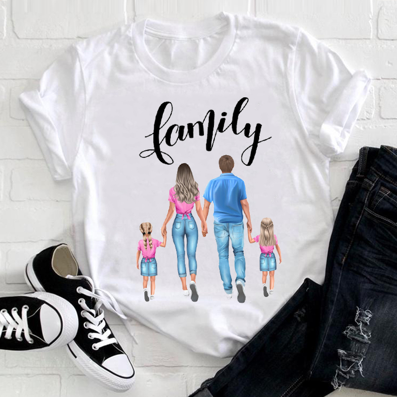 Title 7, Summer Mother Family Of Four Family Wear Parent...