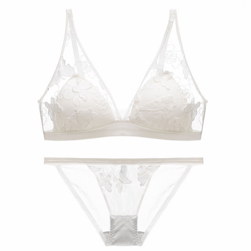 Title 2, Thin flat-chested comfortable lace sexy bra