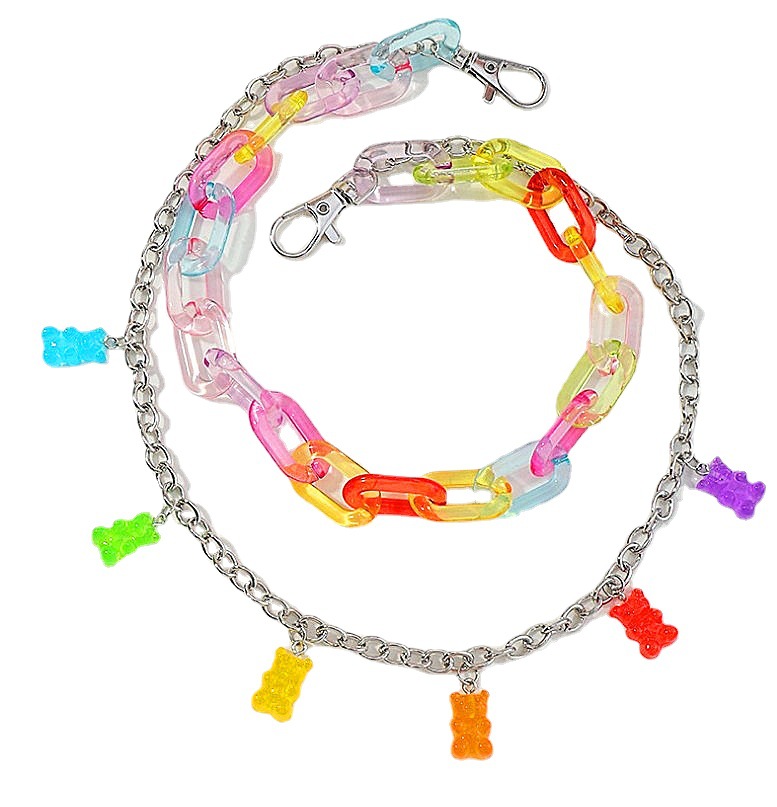 Title 4, Fashion Candy Color Hot Girl Bear Waist Chain