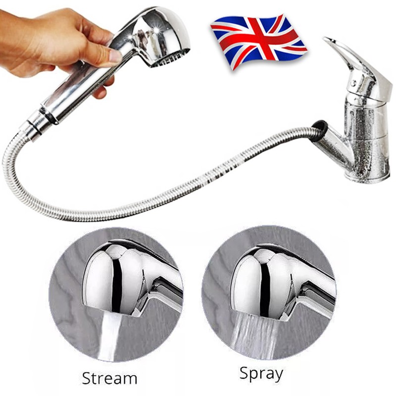 360 Kitchen Tap Sink Mixer Taps Pull Out Spout Spray Single Lever Modern Mono
