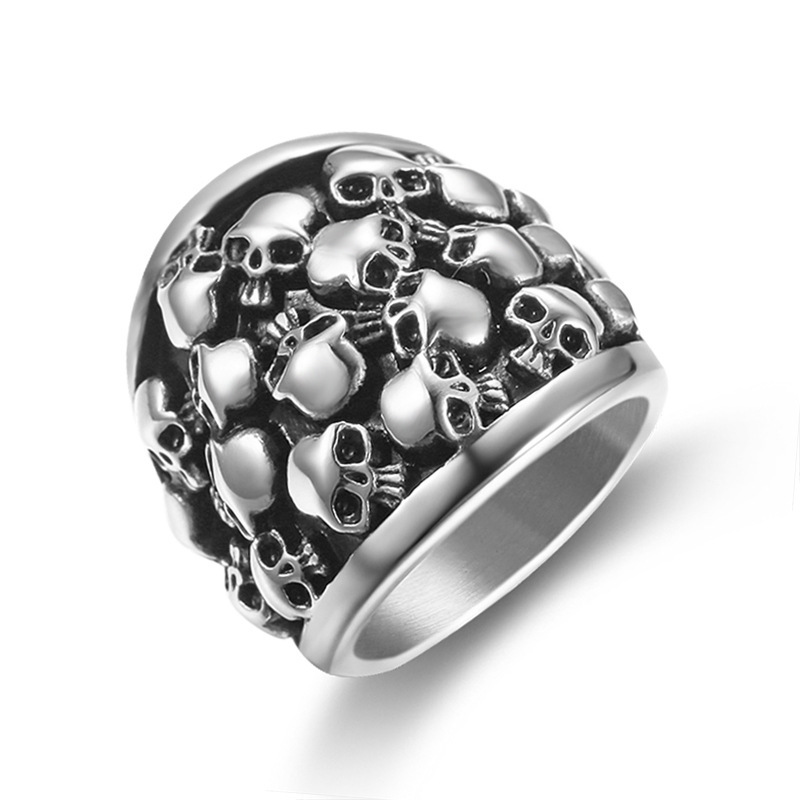 Stainless Steel Skull Ring Titanium Steel Ghost Ring