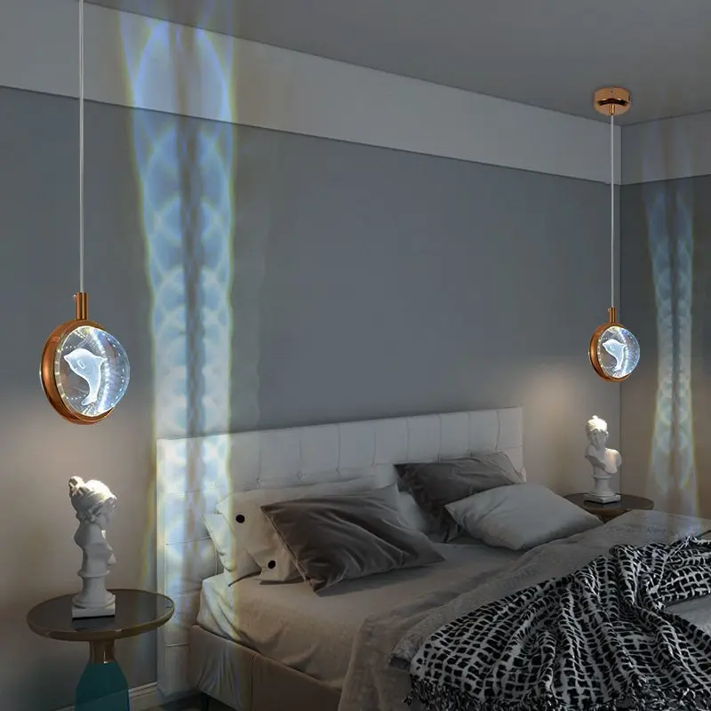 Bedroom Headboard Crystal Chandelier Restaurant Cafe Art Nordic Style