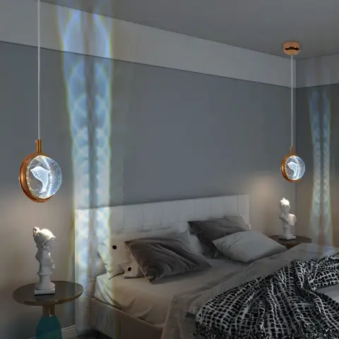 Bedroom Headboard Crystal Chandelier Restaurant Cafe Art Nordic Style