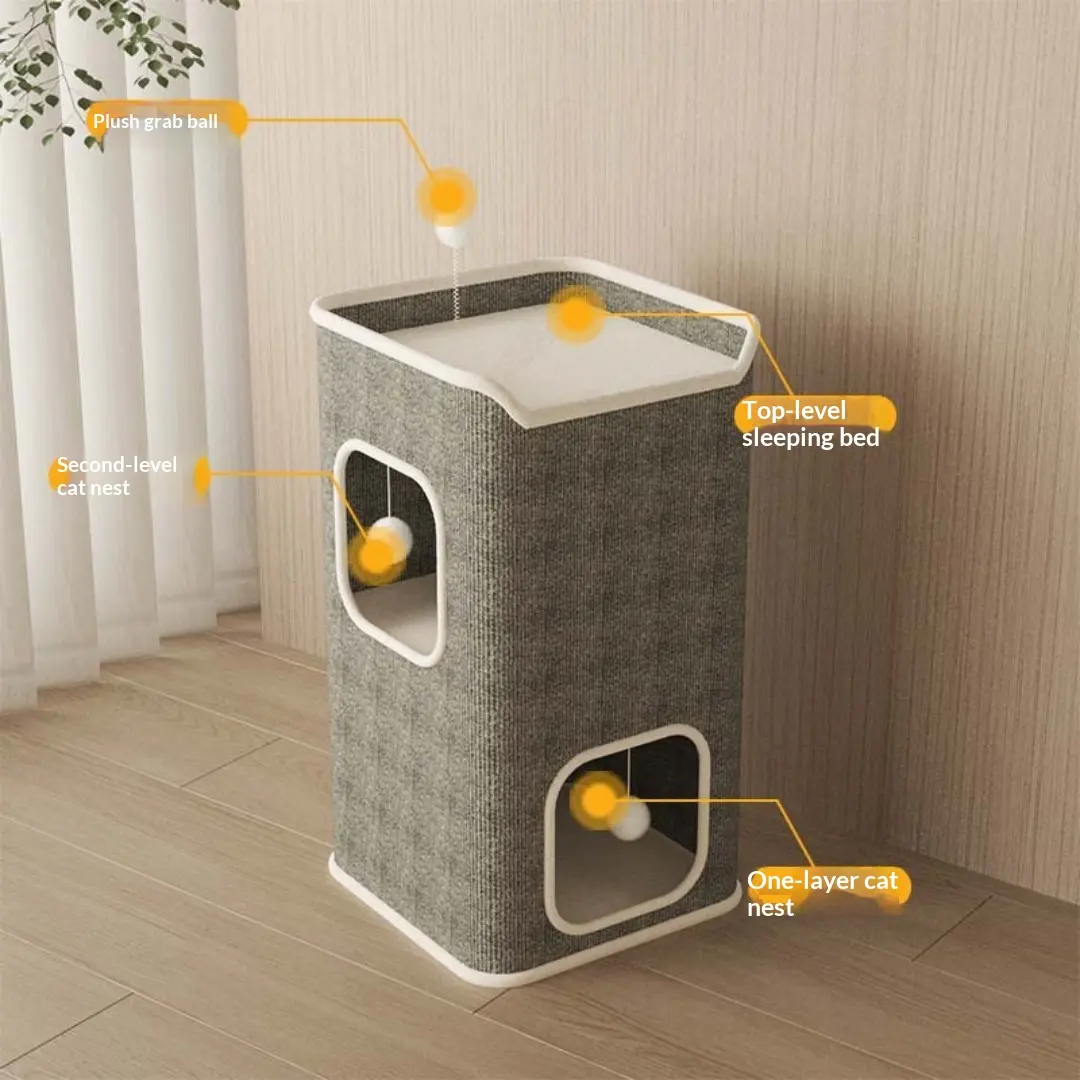 All-season Warm Semi-enclosed Cat Bed