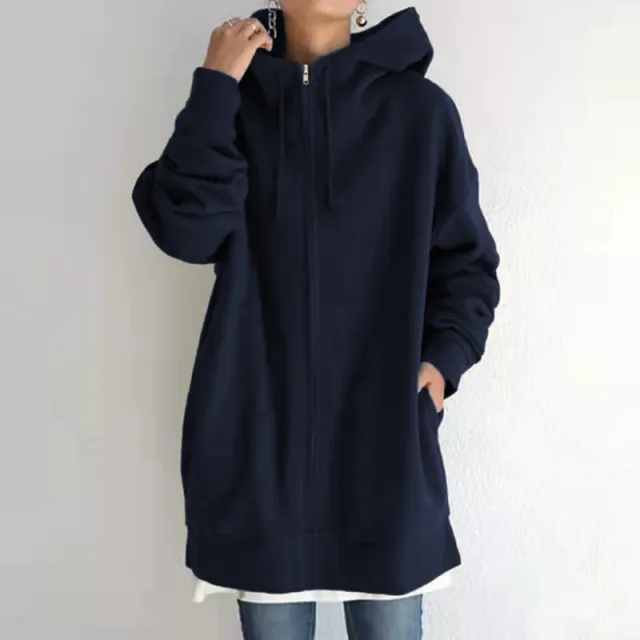 Women's Fuzzy Hoodies Long Sport Pullover Hoodie Full Zip Hoodie Sweatshirt Blue - Shop at LoveMi