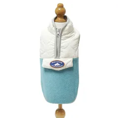 Warm Zipper Waistcoat Puppies Autumn And Winter Clothes - Sky Blue - View 1