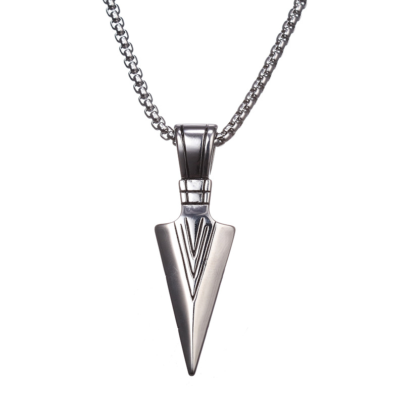 Bow And Arrow Triangle Necklace Personality