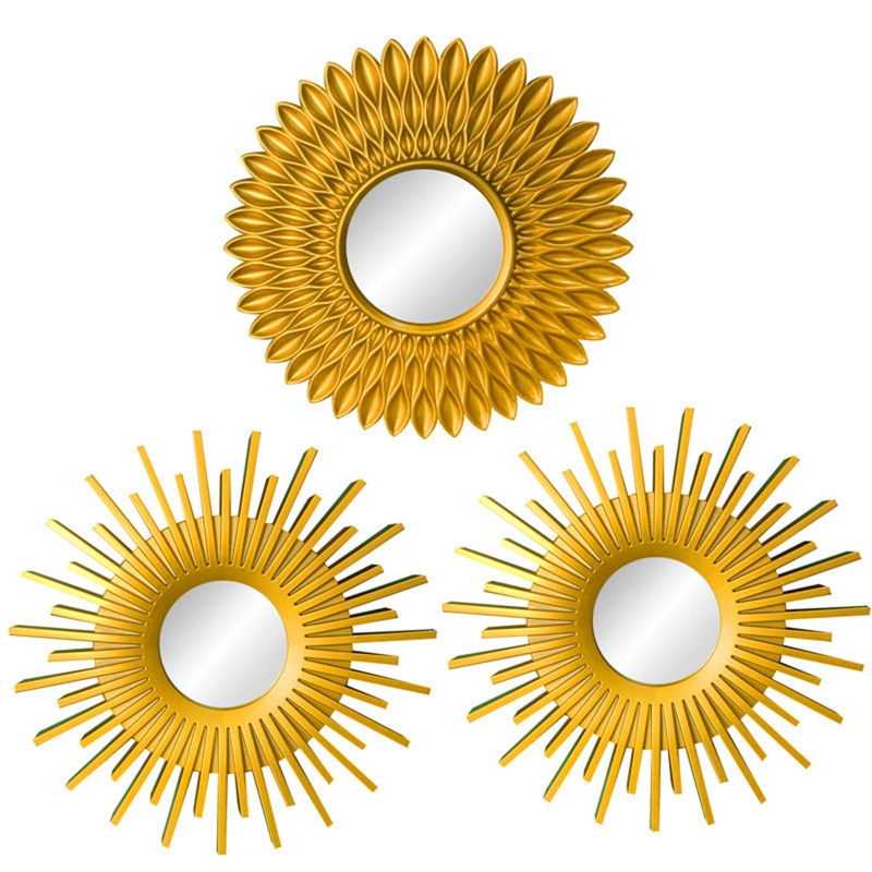 Gold Wall Mirror, Set of 3, picture 6 of 6