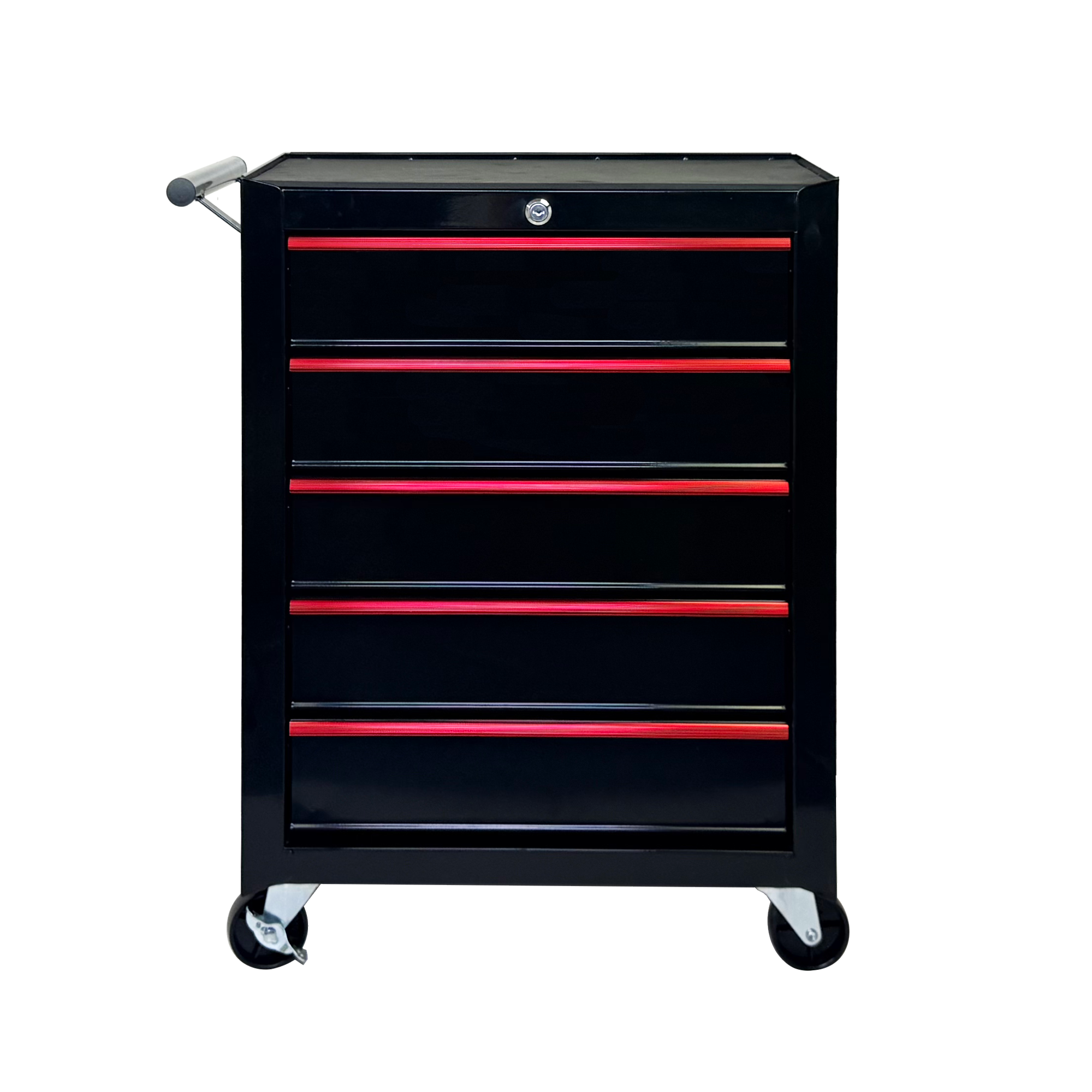 Rolling Metal Tool Chest With 5 Drawers, 20inch 5-Drawer Tool Chest Cabinet With Ball Bearing Drawer Slides, Steel Tool Storage Box Organizer -BLACK