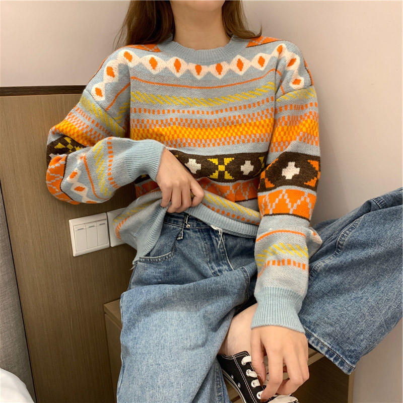 Title 4, New Trendy Round Neck Long Sleeve Sweater All-M...