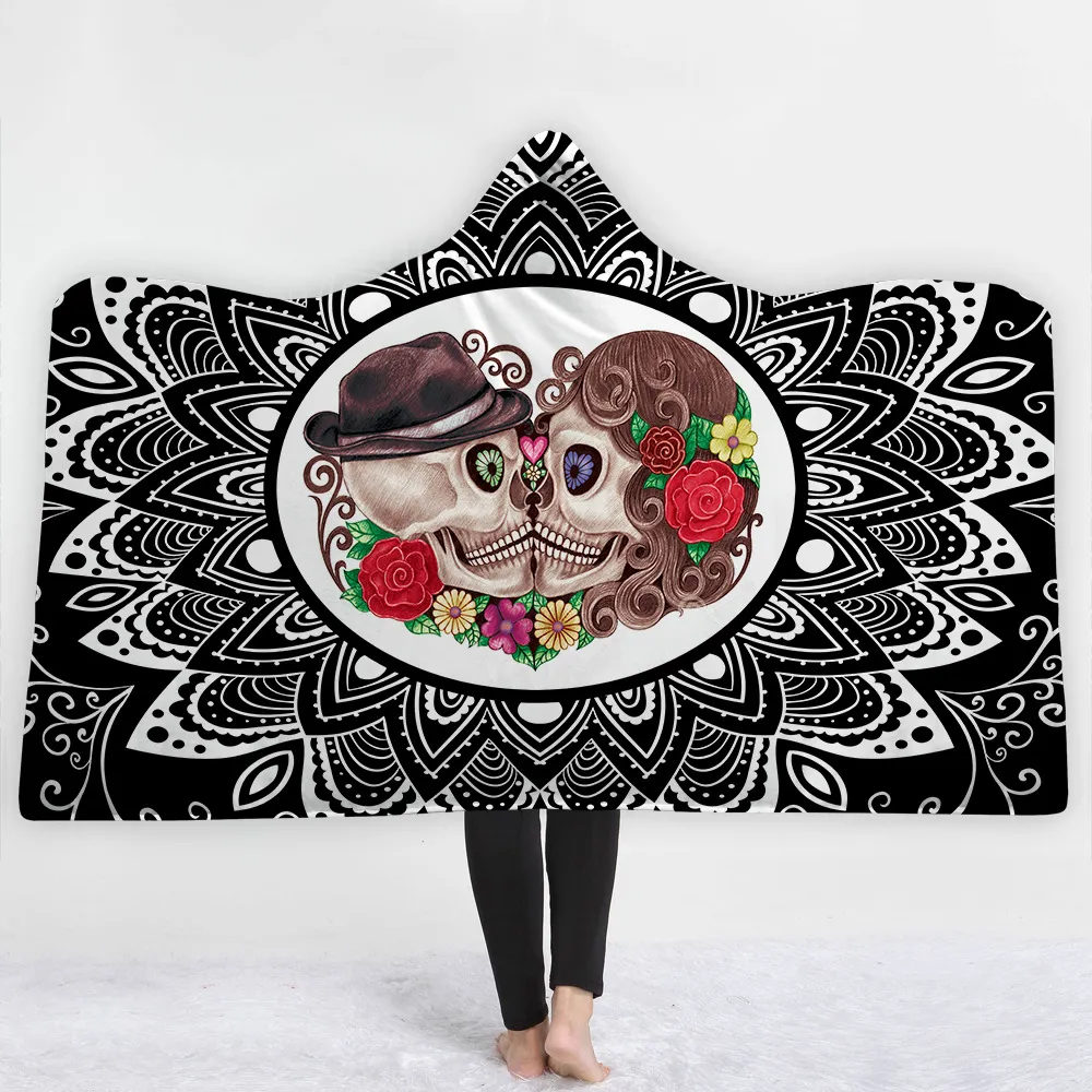 Hooded blanket cape - I
