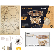 Title 4, ROBOTIME ROKR LK702 Drewniany 3D Model Pojazdu ...