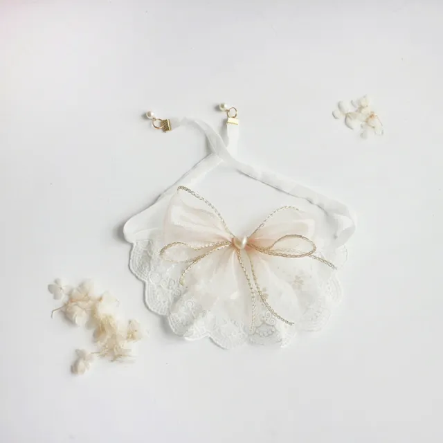 Cat Dog Lace Saliva Bow Jewelry Pink Yarn - Shop at LoveMi